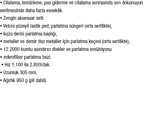 Proxxon Kablosuz Polisaj Makinesi